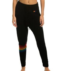 Aviator Nation Rainbow relaxed fit cashmere pants NWT!